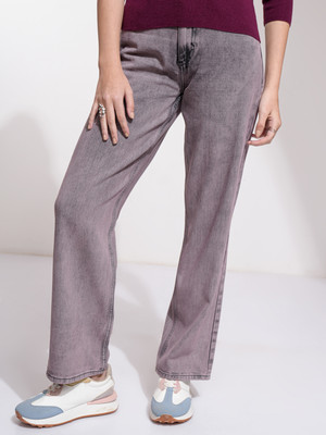 Tokyo Talkies Straight Fit Women Purple Jeans