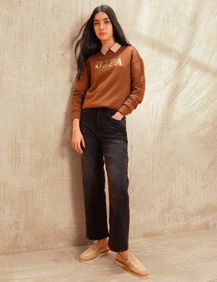 U.S. POLO ASSN. Straight Fit Women Grey Jeans