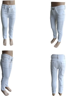 D8211K Regular Boys & Girls White Jeans