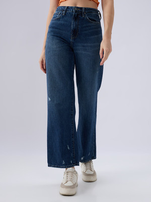 Spykar Straight Fit Women Blue Jeans