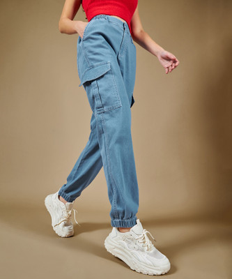 DOLCE CRUDO Jogger Fit Women Blue Jeans