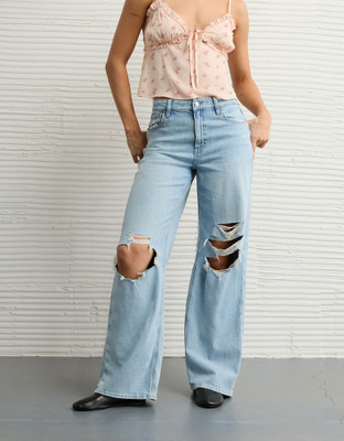 American Eagle Loose Fit Women Blue Jeans