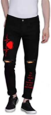 CAMFITS Slim Men Black, Red Jeans