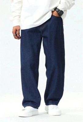 LEVORCE Loose Fit Men Dark Blue Jeans