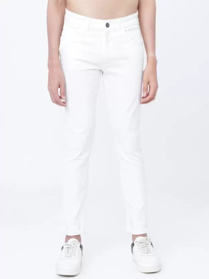 linaria Straight Fit Men White Jeans