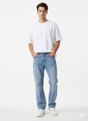 Zh fashion Straight Fit Men Light Blue Jeans