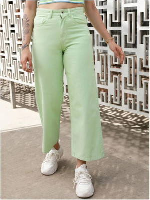 silver threads Straight Fit Women Light Green Jeans