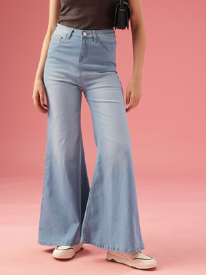 Dressberry Flared Women Blue Jeans