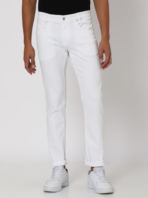 CABRRR Relaxed Fit Men White Jeans
