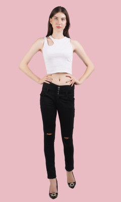 Herway Straight Fit Women Black Jeans