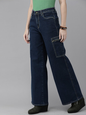 Roadster Flared Women Dark Blue Jeans