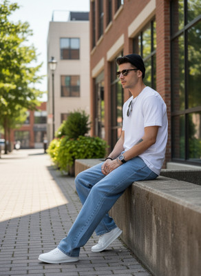 STYLE SOVEREIGN Relaxed Fit Men Dark Blue Jeans