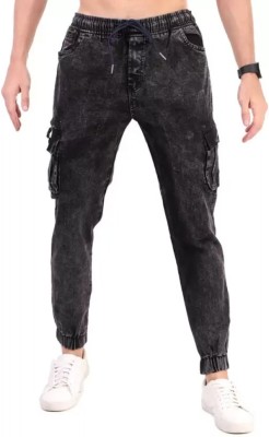 James & Warne Jogger Fit Men Black Jeans