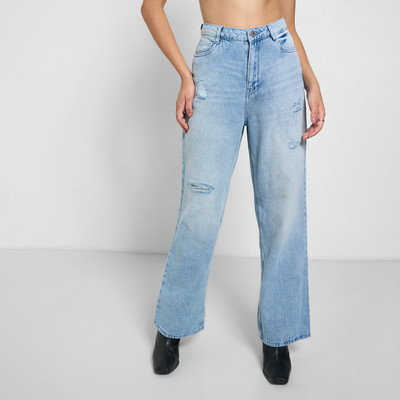 SF Jeans by Pantaloons Straight Fit Women Blue Jeans