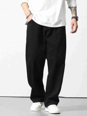 NTROOK Loose Fit Men Black Jeans