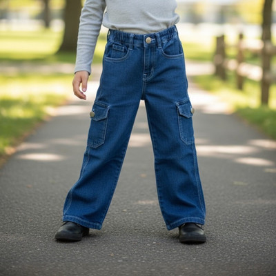 ICONIC ME Straight Fit Girls Blue Jeans