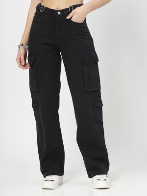 COSMIC Loose Fit Women Black Jeans