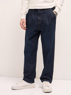 THE BEAR HOUSE Loose Fit Men Dark Blue Jeans
