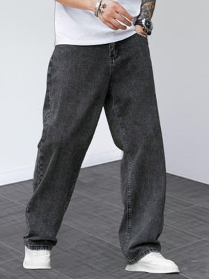 METRONAUT Loose Fit Men Dark Grey Jeans