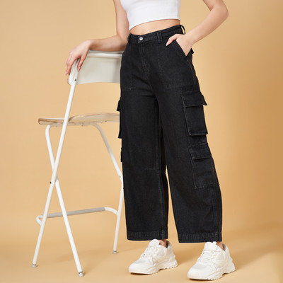 YU by Pantaloons Flared Women Black Jeans