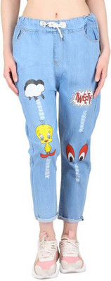 HouseOfCommon Jogger Fit Women Light Blue Jeans