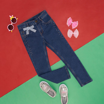 Pantaloons Junior Regular Girls Dark Blue Jeans