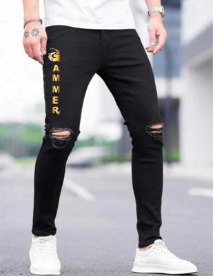 Creatywitty Slim Men Black Jeans