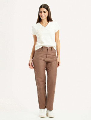 LEVI'S Straight Fit Women Brown Jeans