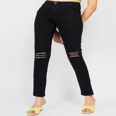1DAYSTREET Skinny Women Black Jeans