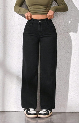 NUCLOTHS Flared Women Black Jeans