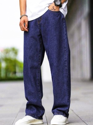 ZAYSH Loose Fit Men Dark Blue Jeans