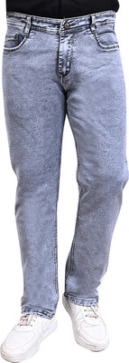 HIBOK Regular Men Grey Jeans