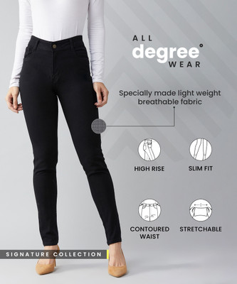 DOLCE CRUDO Slim Women Black Jeans