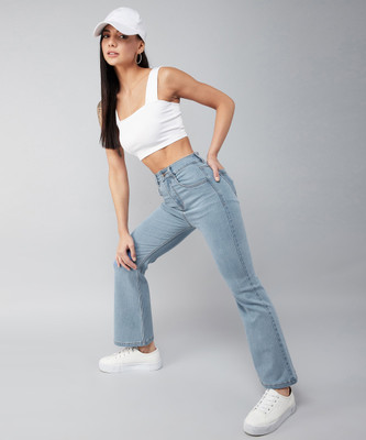 DOLCE CRUDO Boot-Leg Women Blue Jeans