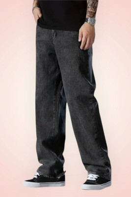Ironstich Loose Fit Men Dark Grey Jeans