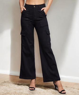 Miss Chase Boot-Leg Women Black Jeans