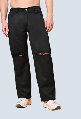 mevan Loose Fit Men Black Jeans