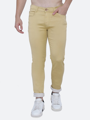 AWACK Regular Men Gold Jeans
