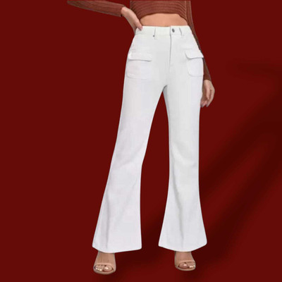 Perfect Outlet Flared Women White Jeans