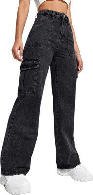Zizvo Flared Women Black Jeans