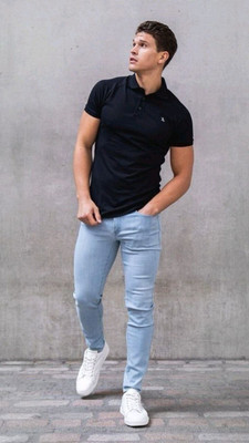 HouseOfCommon Skinny Men Light Blue Jeans