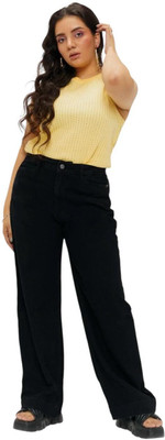 bae rich Straight Fit Women Black Jeans