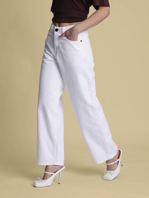 Bene Kleed Loose Fit Women White Jeans