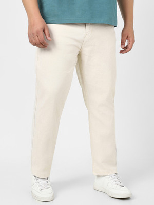 Urbano Plus Straight Fit Men Beige Jeans