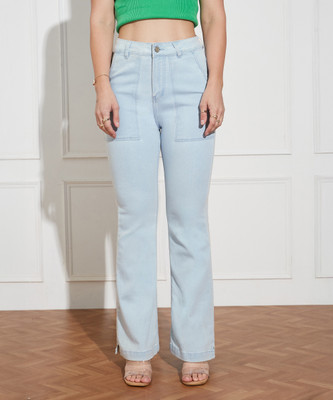 Miss Chase Boot-Leg Women Blue Jeans