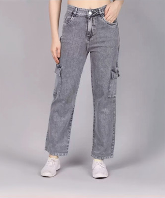 ATVAJAIN Flared Women Grey Jeans