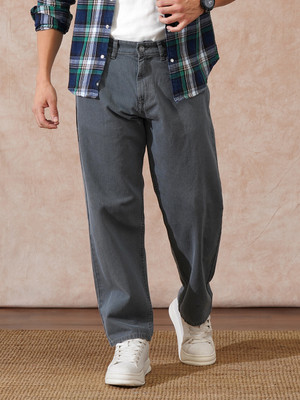 WROGN Loose Fit Men Grey Jeans