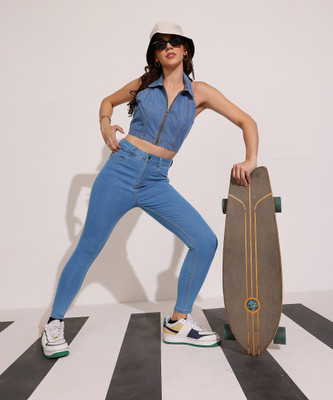 DOLCE CRUDO Skinny Women Blue Jeans