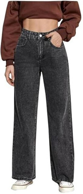 KTCREATIONS Straight Fit Women Black Jeans