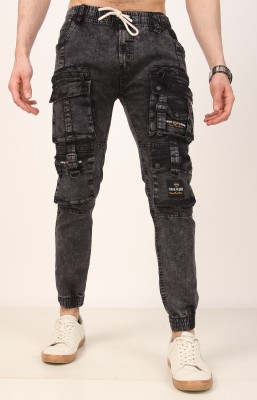 Plus91 Jogger Fit Men Black Jeans